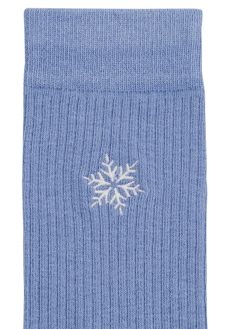 Gerippte Socken Stickerei 1 Paar