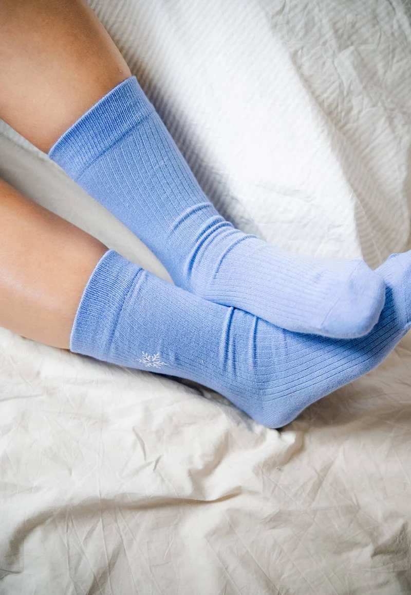 Gerippte Socken Stickerei 1 Paar