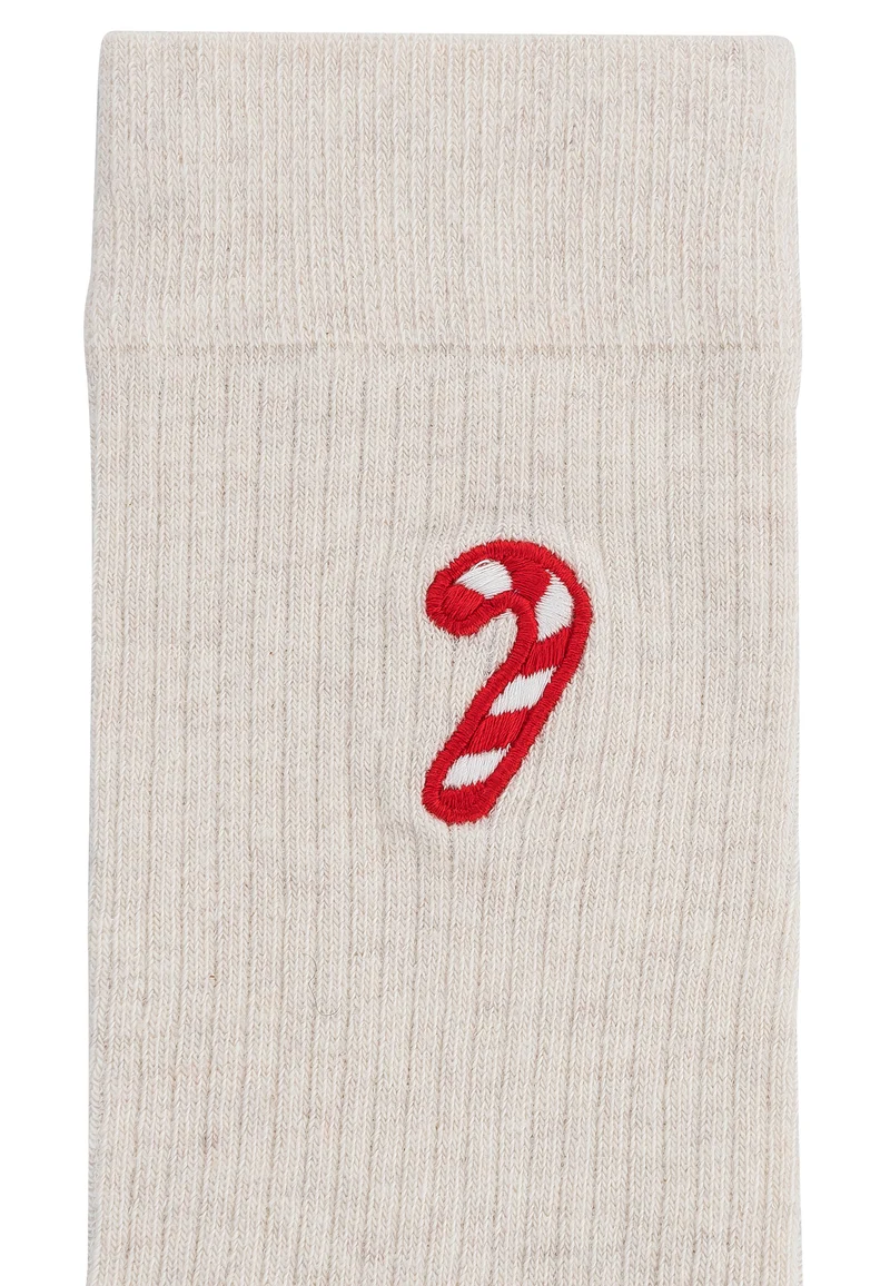 Gerippte Socken Stickerei 1 Paar