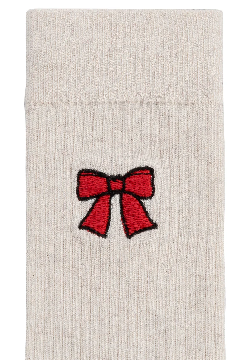 Gerippte Socken Stickerei 1 Paar