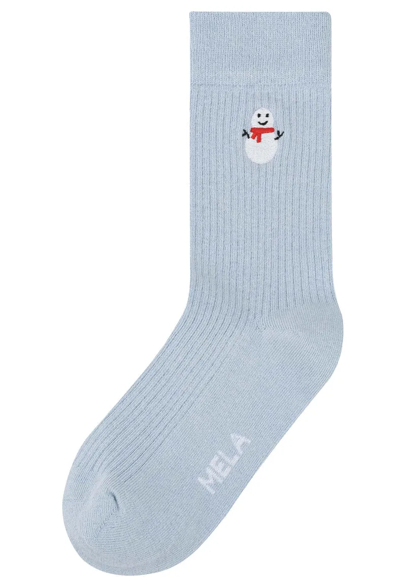 Gerippte Socken Stickerei 1 Paar