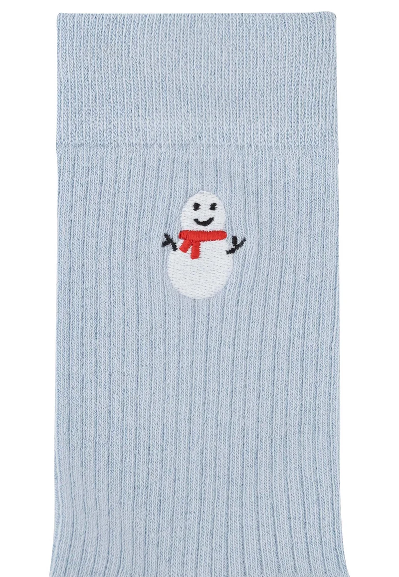 Gerippte Socken Stickerei 1 Paar