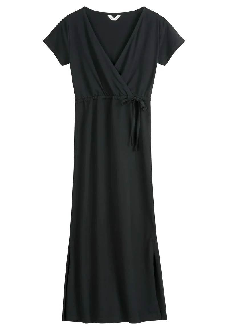 V-Neck Kleid lang Style SHREOSHI