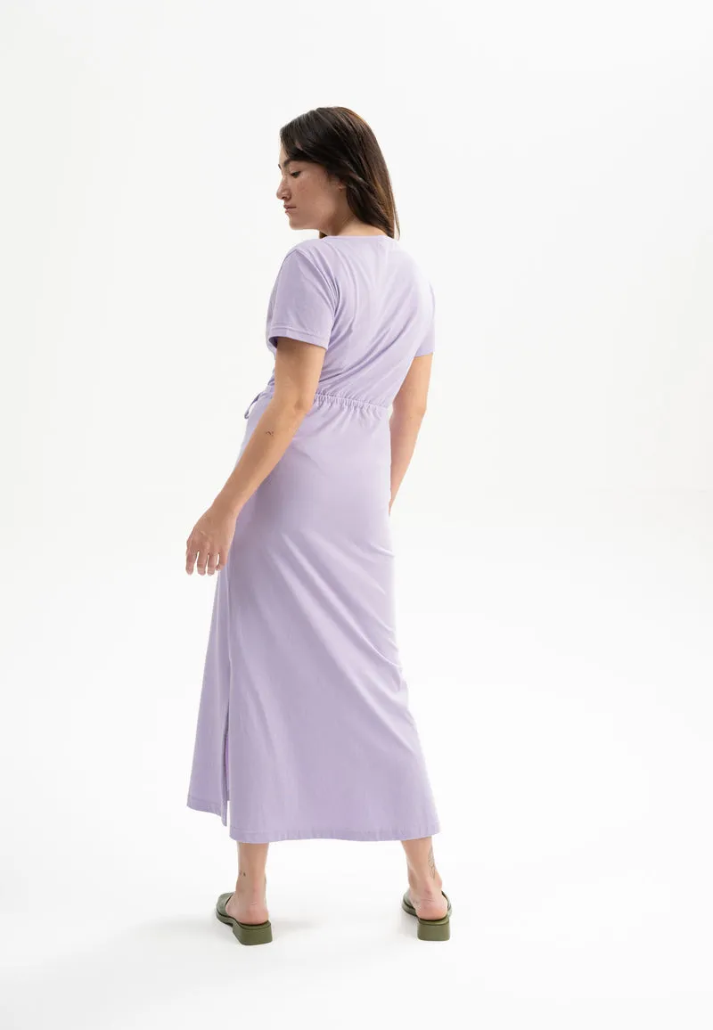 V-Neck Kleid lang Style SHREOSHI