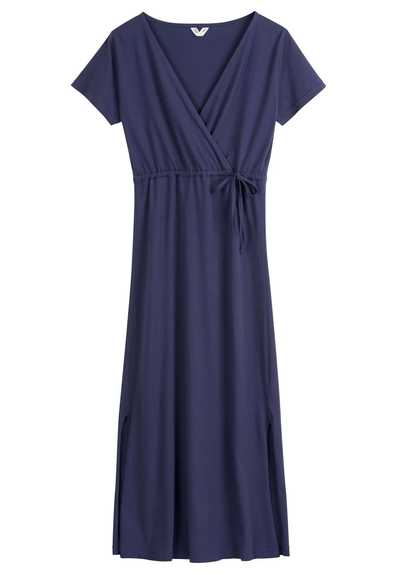 V-Neck Kleid lang Style SHREOSHI