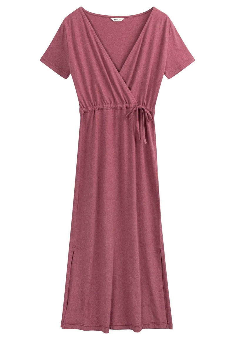 V-Neck Kleid lang Style SHREOSHI