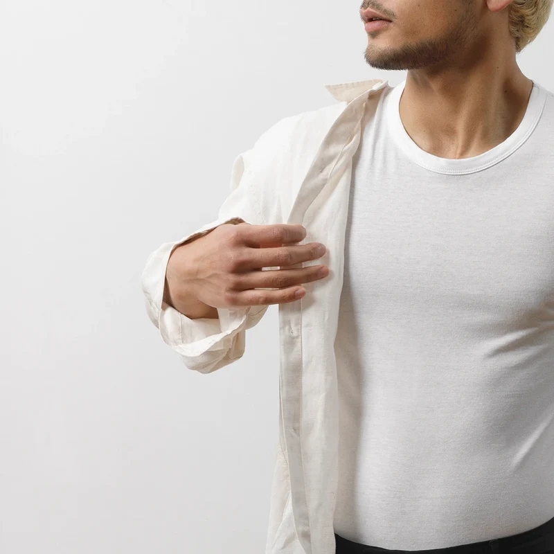 Premium Unterhemd Rundhals Herren | Weiß