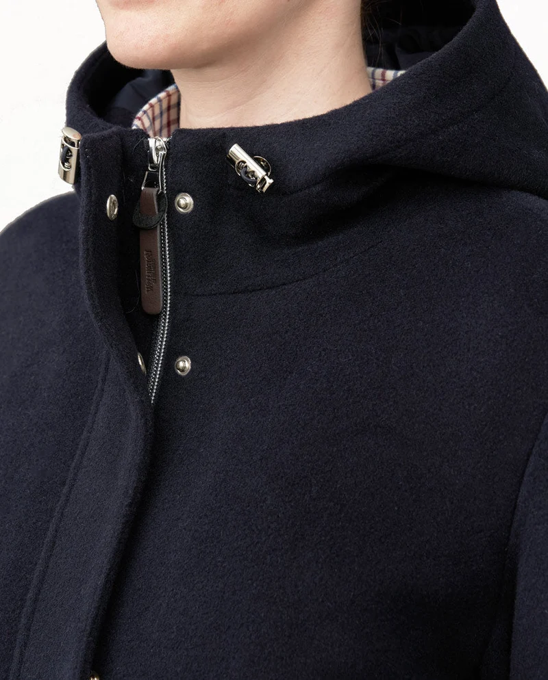 Damen-Parka „Liz Parka“ aus Woll-Kaschmir-Mix in Navy