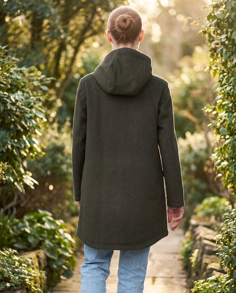 Damen-Parka "Liz Parka" aus Woll-Kaschmir-Mix in Forrest