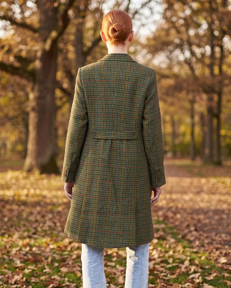 Harris Tweed Damenmantel "Brenda" in green Castle