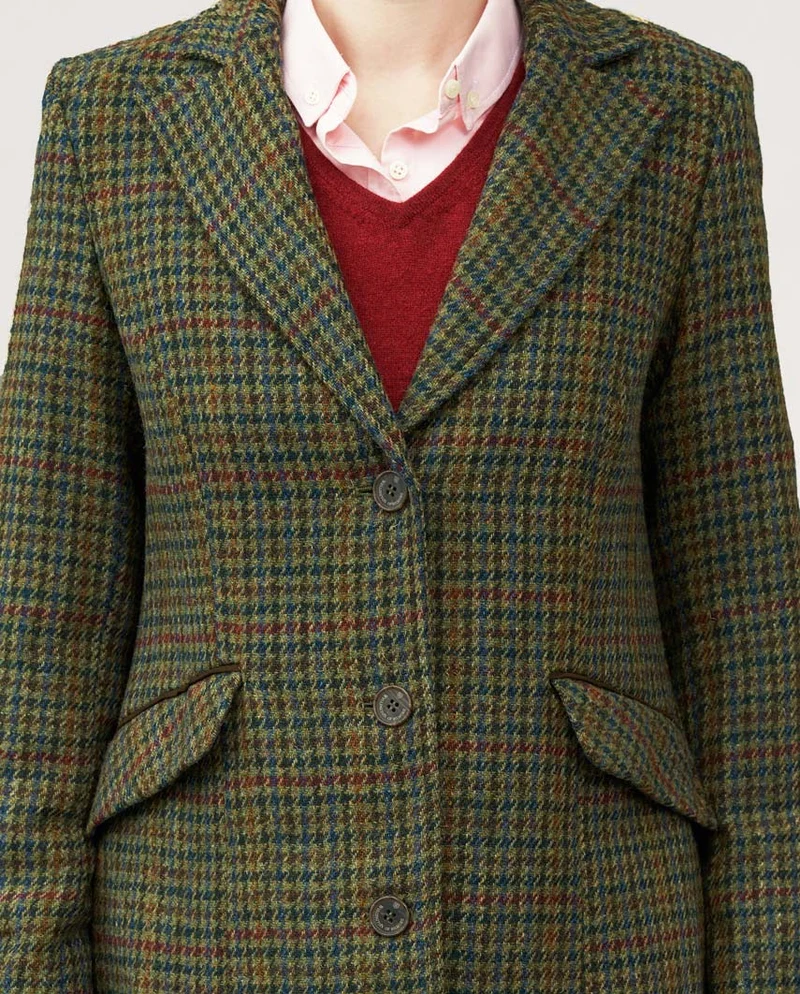 Harris Tweed Damenmantel "Brenda" in green Castle