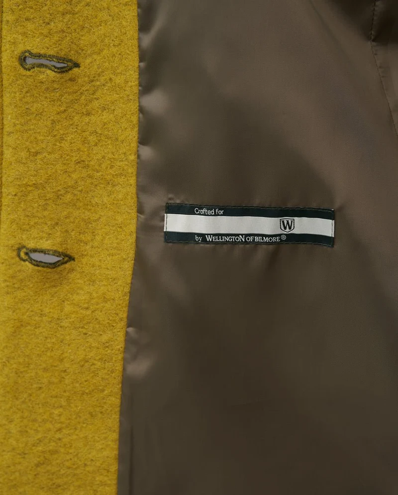Damen-Walkmantel "Cosy Sarah" aus gekochter Wolle in Moss Green