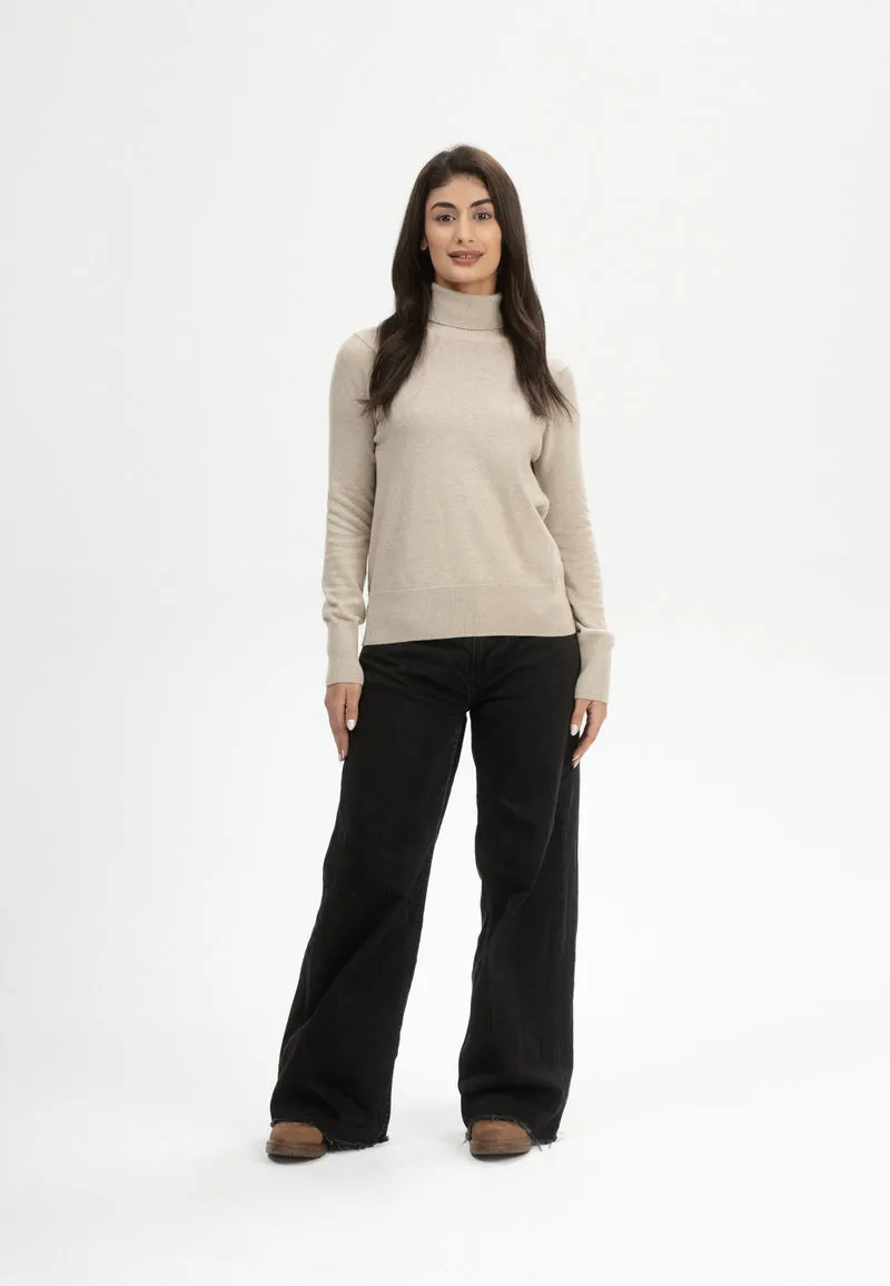 Feinstrick Rollkragenpullover Style MAYURA