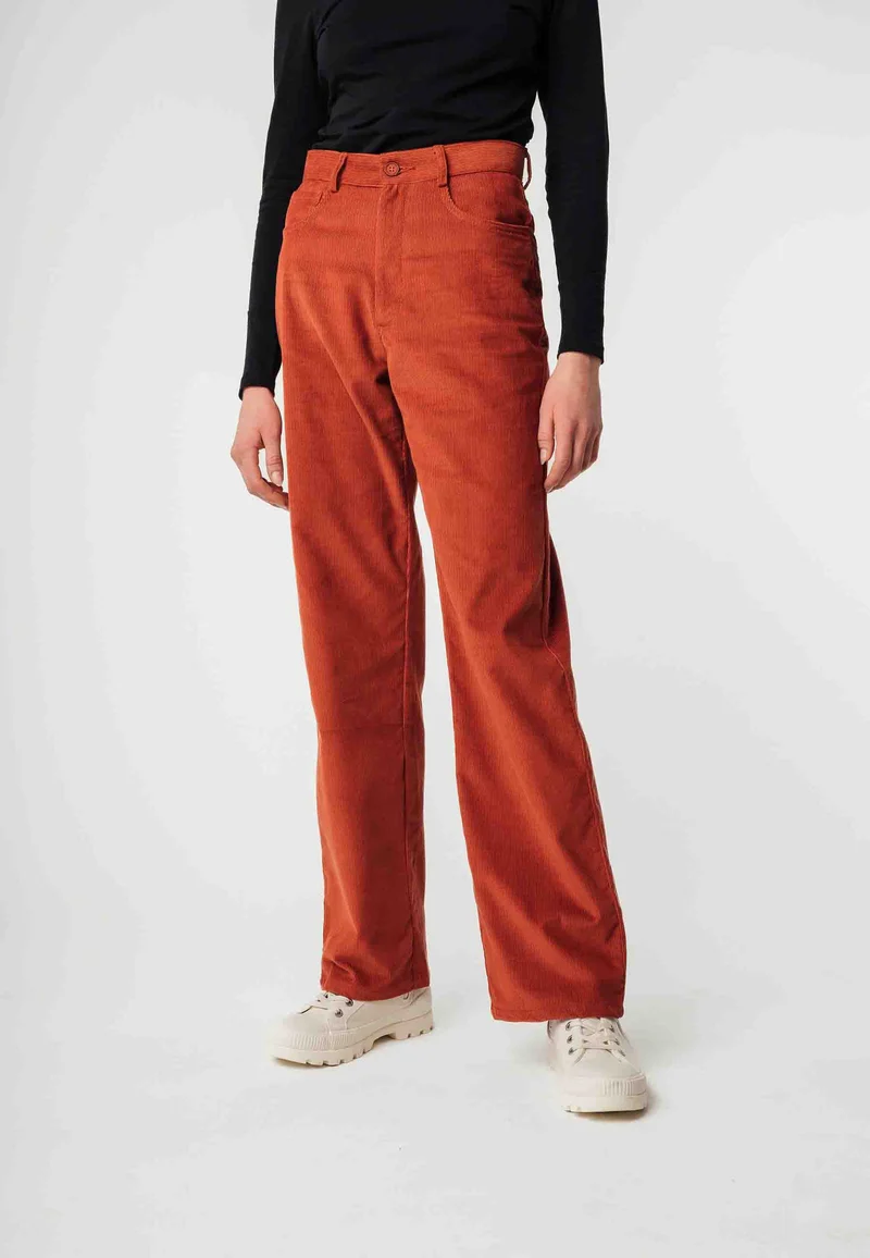 Cord Hose mit hohem Bund und weitem Bein Style OORJA