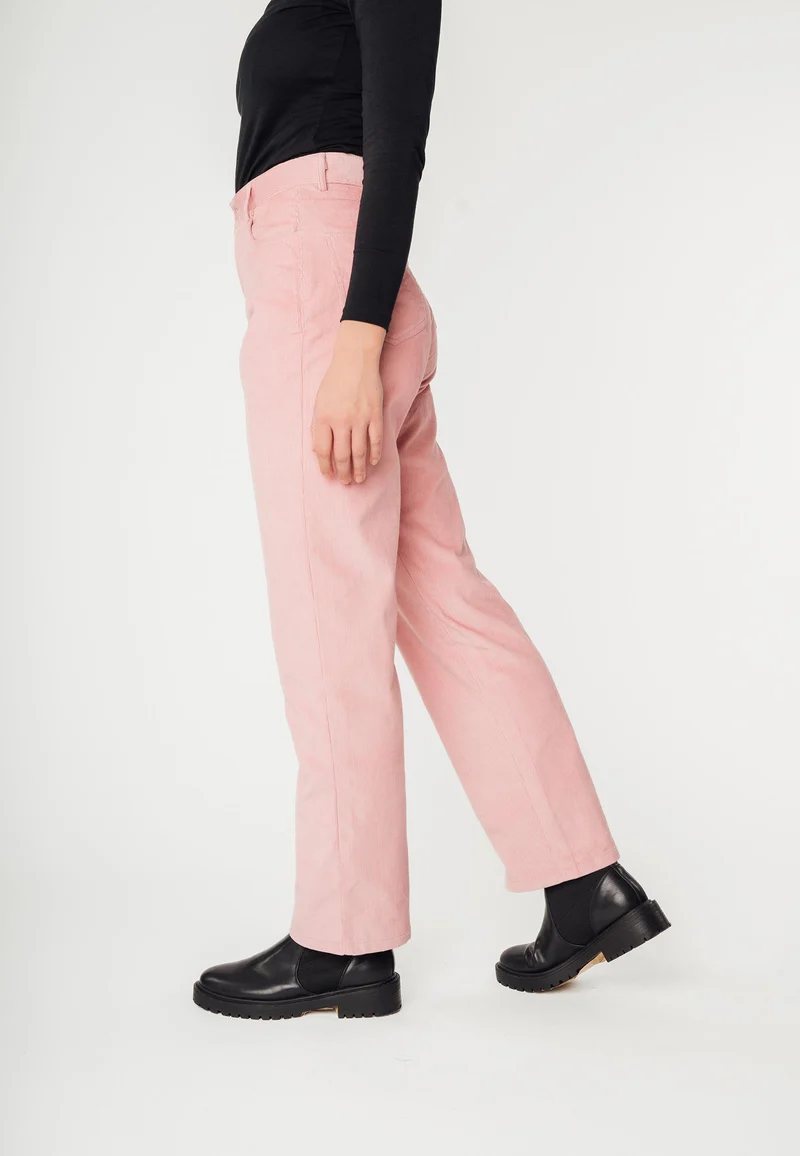 Cord Hose mit hohem Bund und weitem Bein Style OORJA