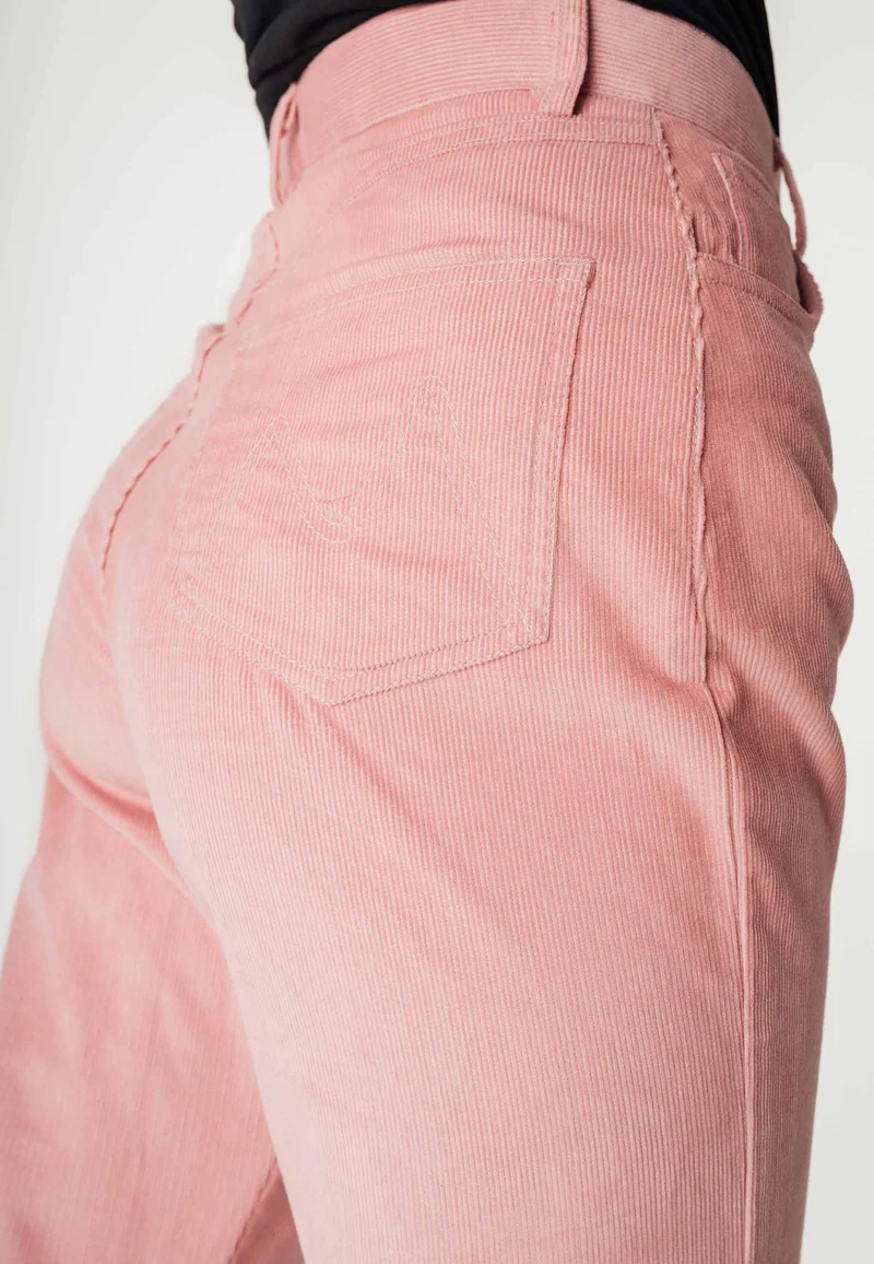 Cord Hose mit hohem Bund und weitem Bein Style OORJA