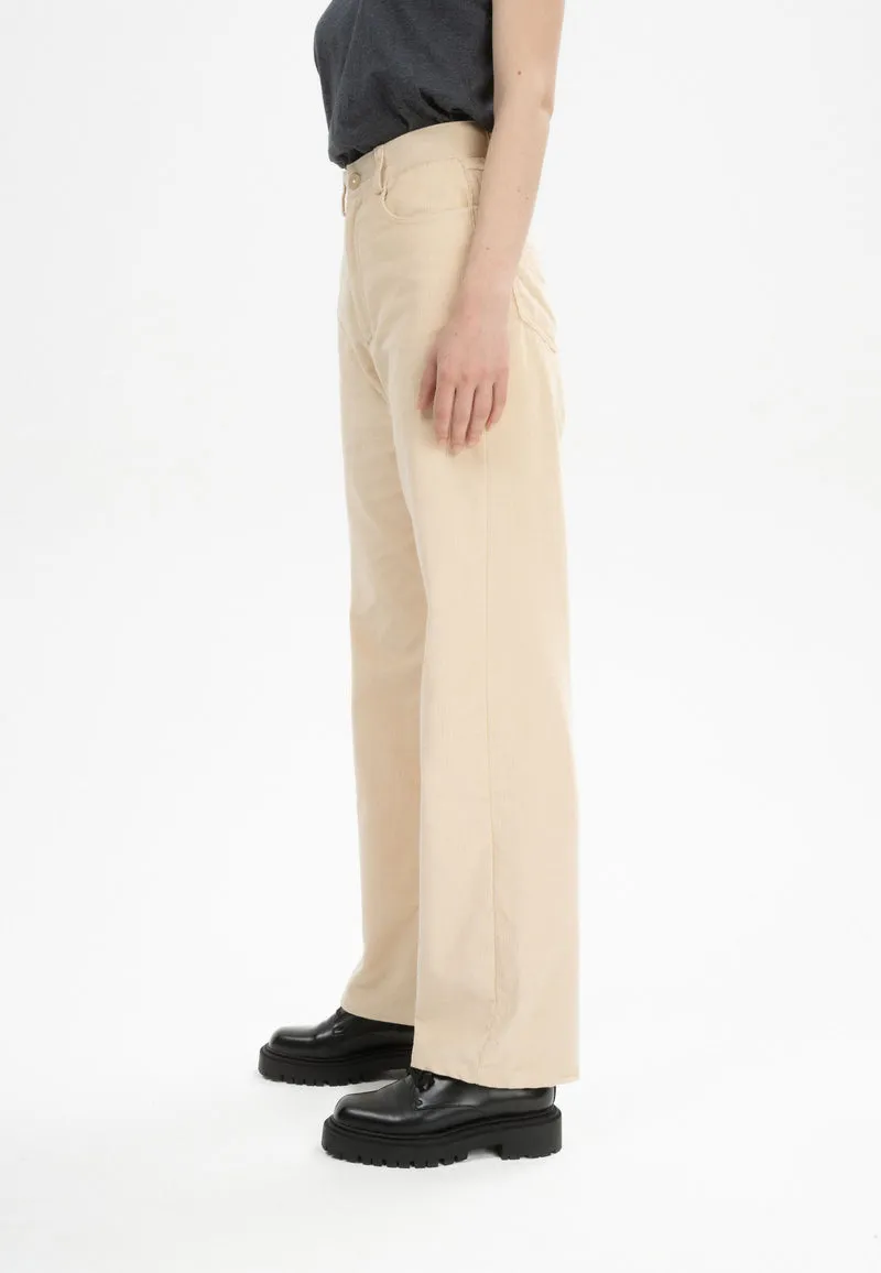 Cord Hose mit hohem Bund und weitem Bein Style OORJA
