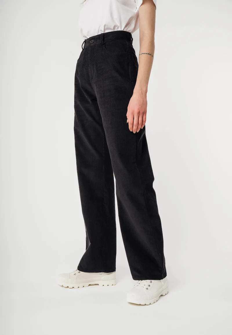 Cord Hose mit hohem Bund und weitem Bein Style OORJA