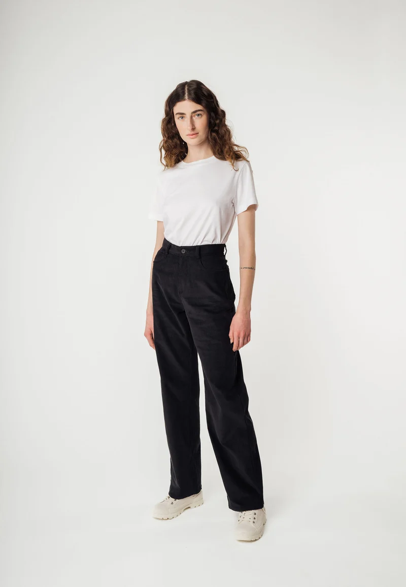 Cord Hose mit hohem Bund und weitem Bein Style OORJA