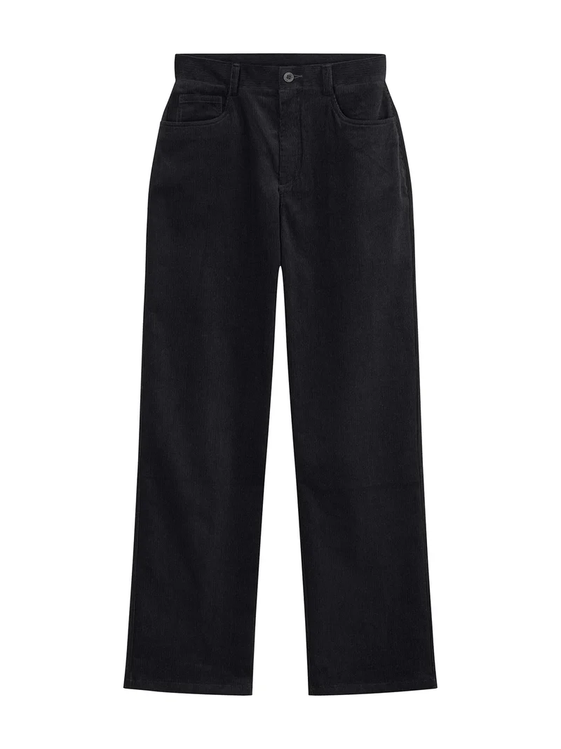 Cord Hose mit hohem Bund und weitem Bein Style OORJA