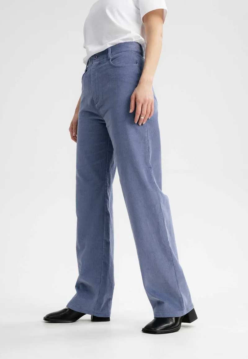 Cord Hose mit hohem Bund und weitem Bein Style OORJA