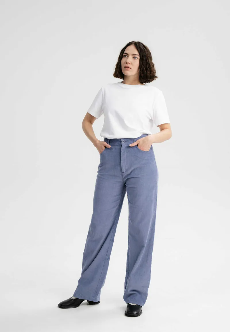 Cord Hose mit hohem Bund und weitem Bein Style OORJA