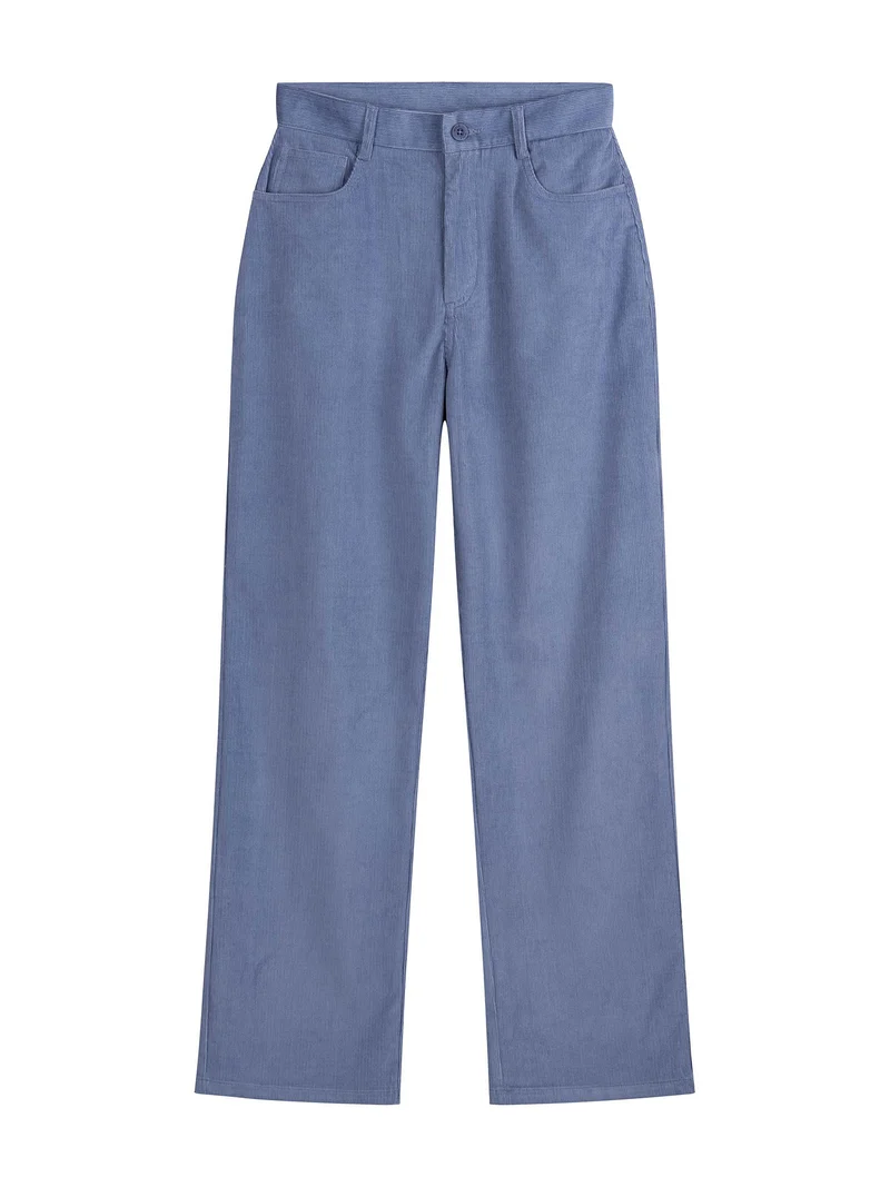 Cord Hose mit hohem Bund und weitem Bein Style OORJA
