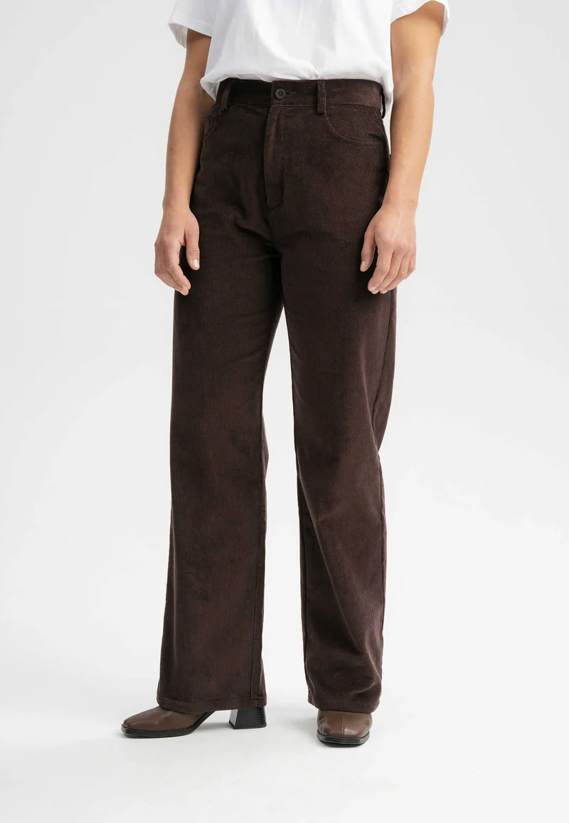 Cord Hose mit hohem Bund und weitem Bein Style OORJA