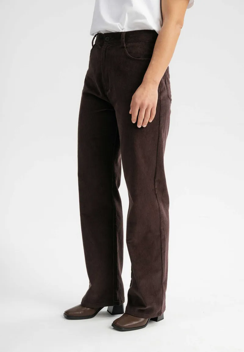 Cord Hose mit hohem Bund und weitem Bein Style OORJA