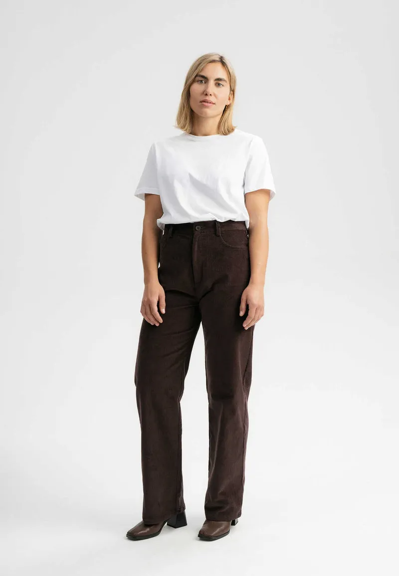 Cord Hose mit hohem Bund und weitem Bein Style OORJA