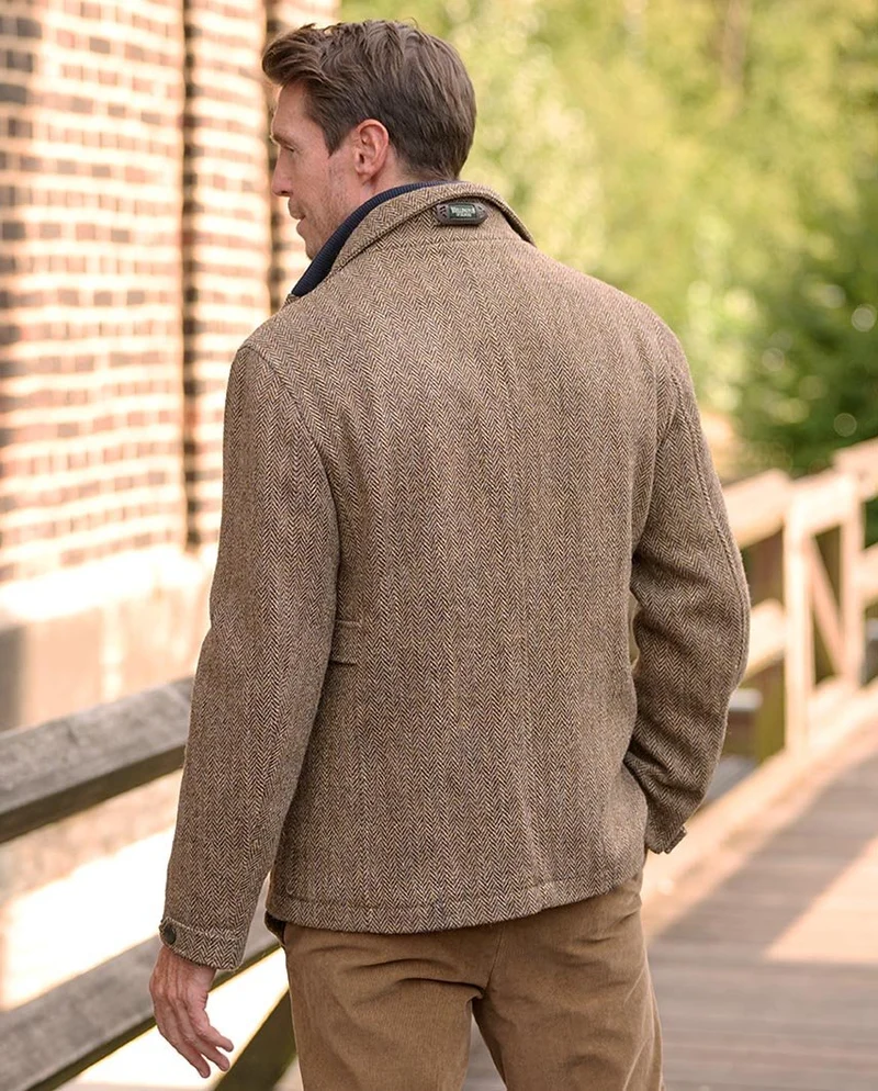 Herren Fieldjacket "Stanford" – Country Herringbone aus Harris Tweed