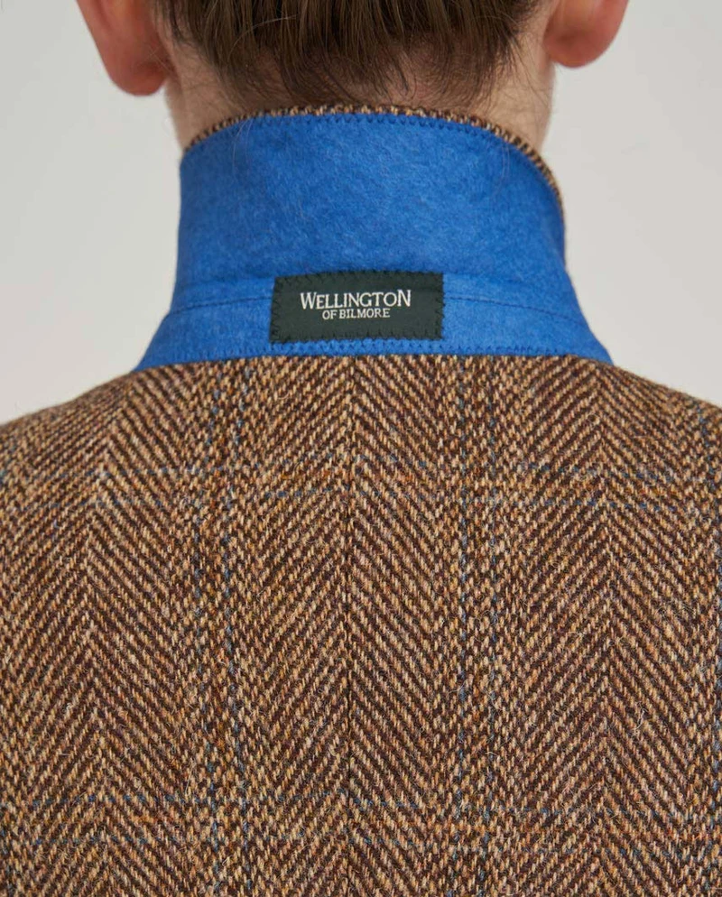 Harris Tweed Damenmantel "Emilia" in Herringbone Check