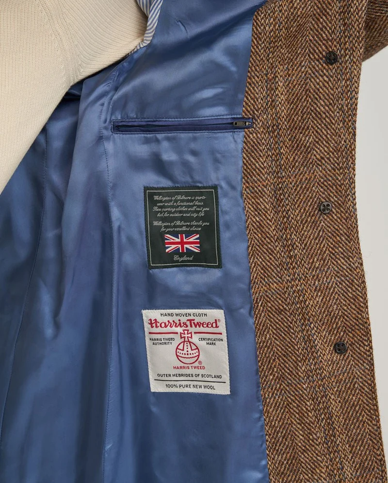 Harris Tweed Damenmantel "Emilia" in Herringbone Check