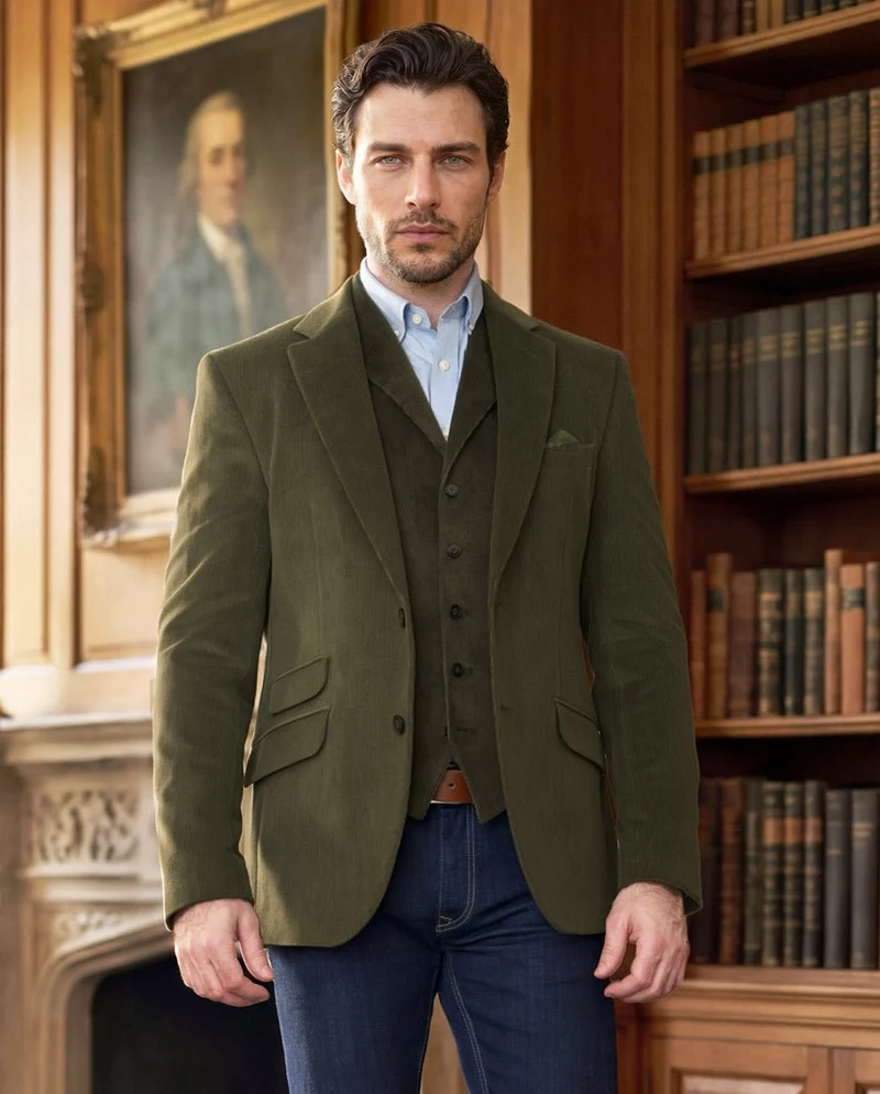 Herren Cord Sakko "London" in forrest