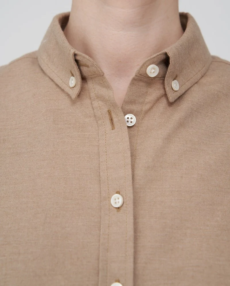 Button-Down Damenbluse "Stella" in sand