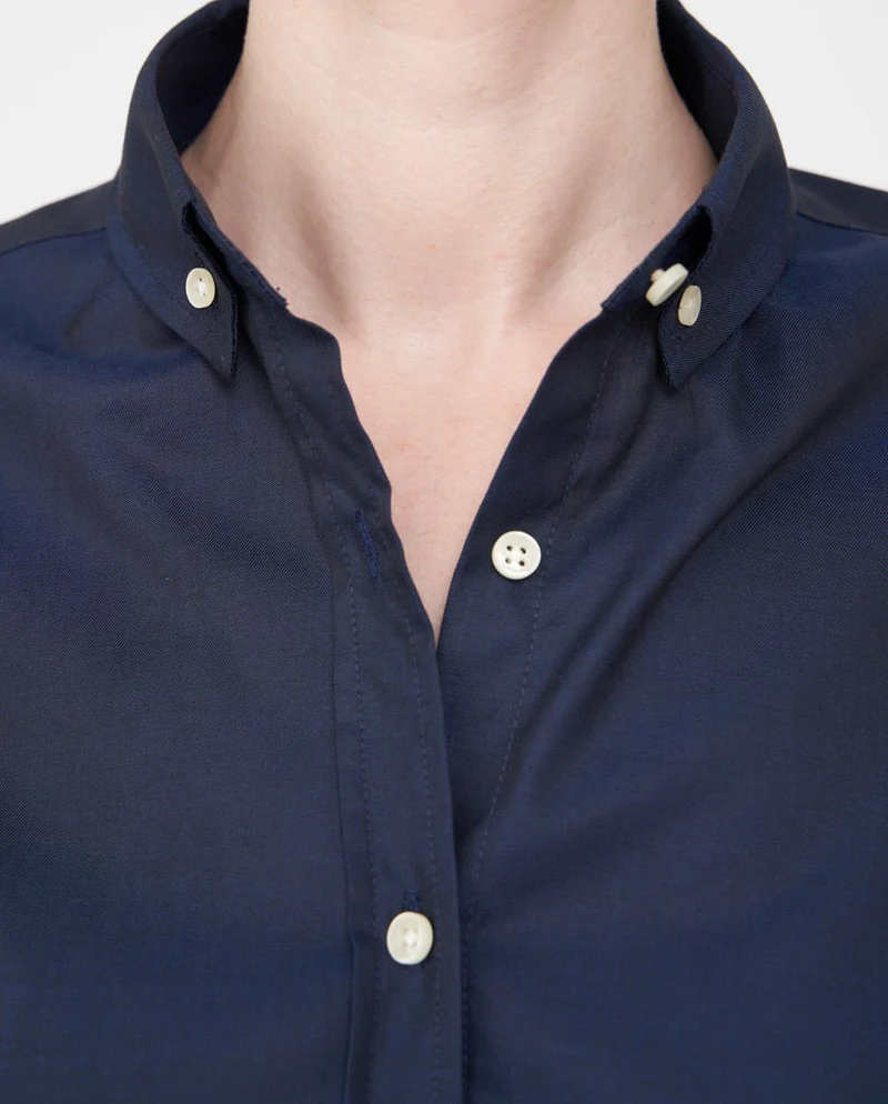 Button-Down Damenbluse "Stella" in navy