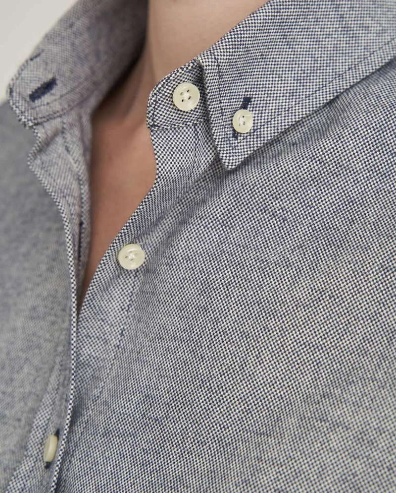 Damenbluse „Stella“ in Oxford Blue – Heavy Oxford Baumwolle
