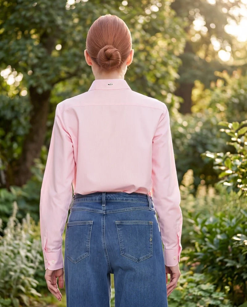 Button-Down-Damenbluse "Stella'' in rose