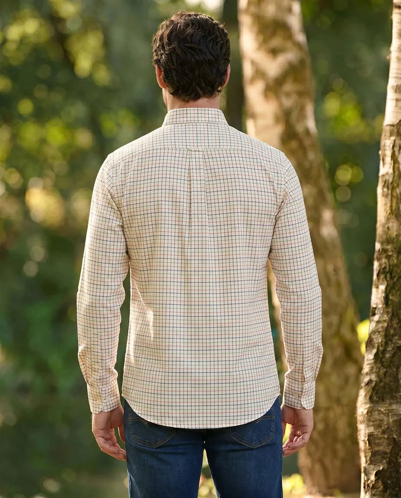 Herrenhemd ‚,Steward'‘ mit Button-Down-Kragen – tattersall