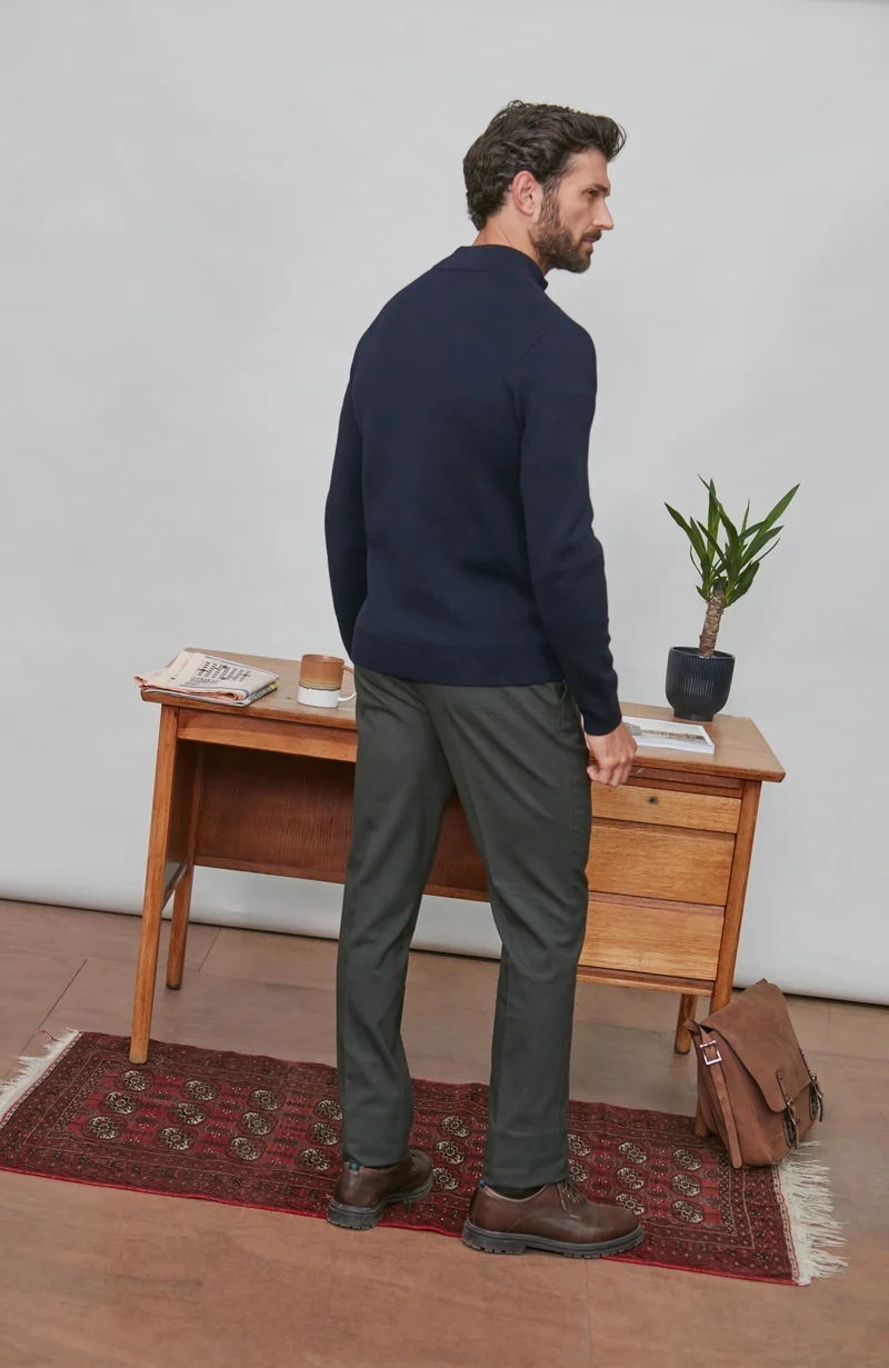 Mens Extra Fine Merino Knitted Jacket