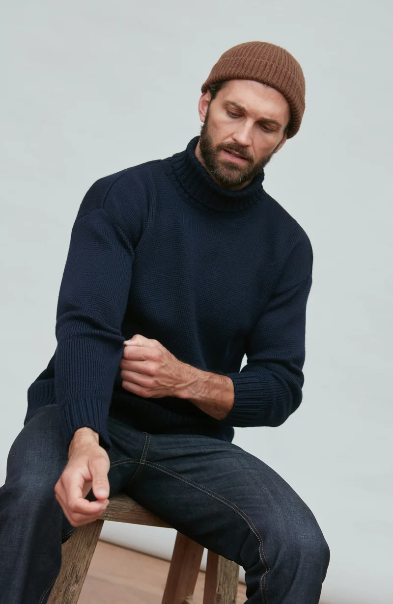 Der moderne Submariner – Rollkragenpullover aus Merinowolle