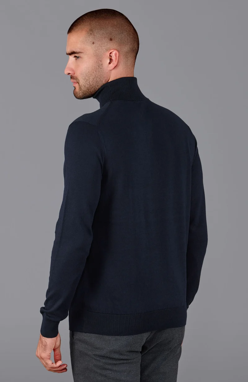 Rollkragenpullover für Herren aus 100 % ultrafeiner Baumwolle