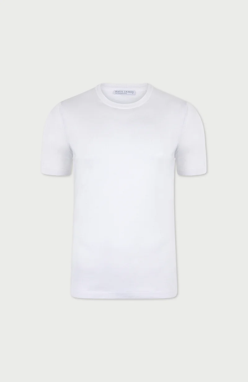 Mens Superfine Mercerised Cotton Knitted T-Shirt