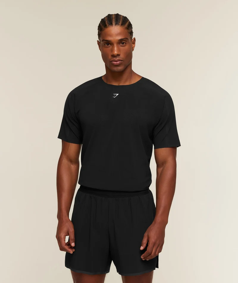 Gymshark Hybrid Race T-Shirt - Black