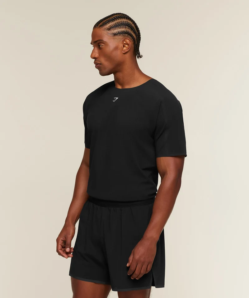 Gymshark Hybrid Race T-Shirt - Black