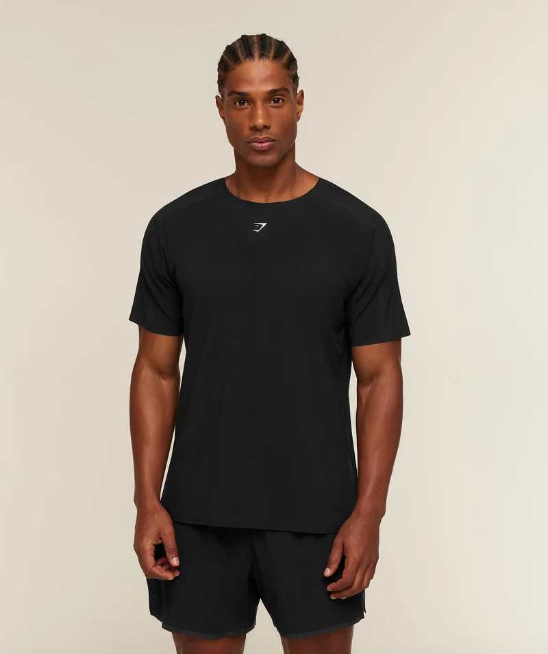 Gymshark Hybrid Race T-Shirt - Black