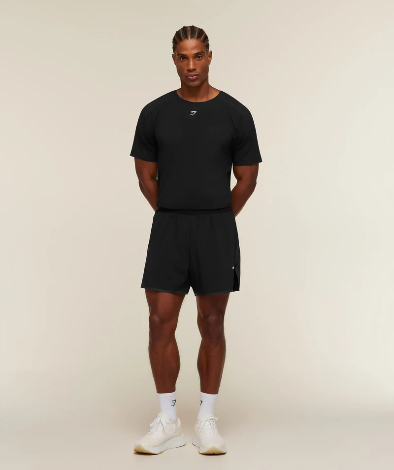 Gymshark Hybrid Race T-Shirt - Black