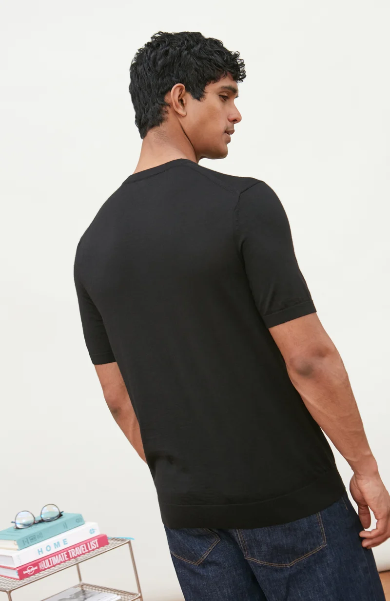 Mens Ultra Fine Cotton Short Sleeve Jumper
