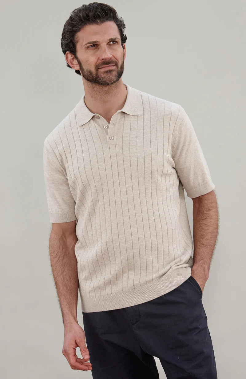 Mens Ultra Fine Cotton Selection Knit Polo Shirt
