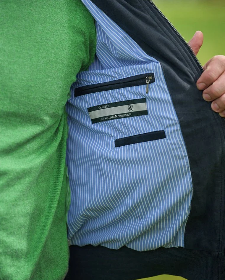 Leder Blouson "Winston III" für Herren in navy